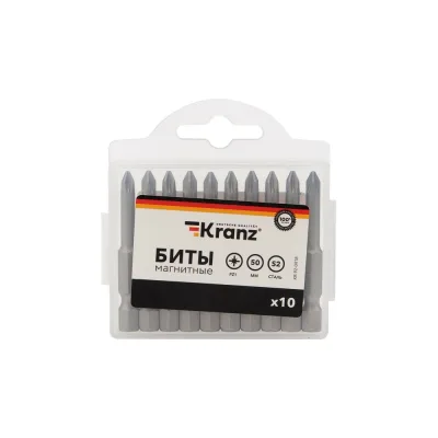 Бита (10 шт; PZ1x50 мм) для шуруповерта KRANZ KR-92-0418