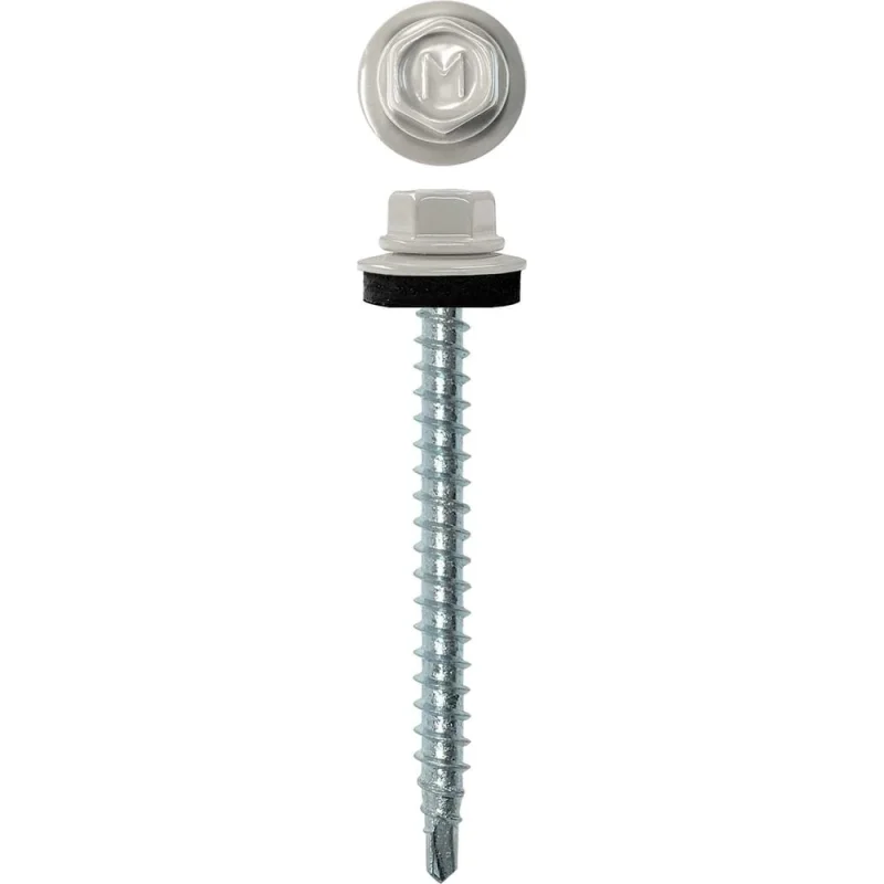 Кровельный саморез Daxmer 4,8х50 RAL 7004 сверло №1, 150 шт 00000304044