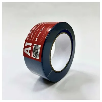 Водостойкая малярная лента A1 WATERPROOF MASKING TAPE синяя, 48 мм, 50 м WP-MT-4850