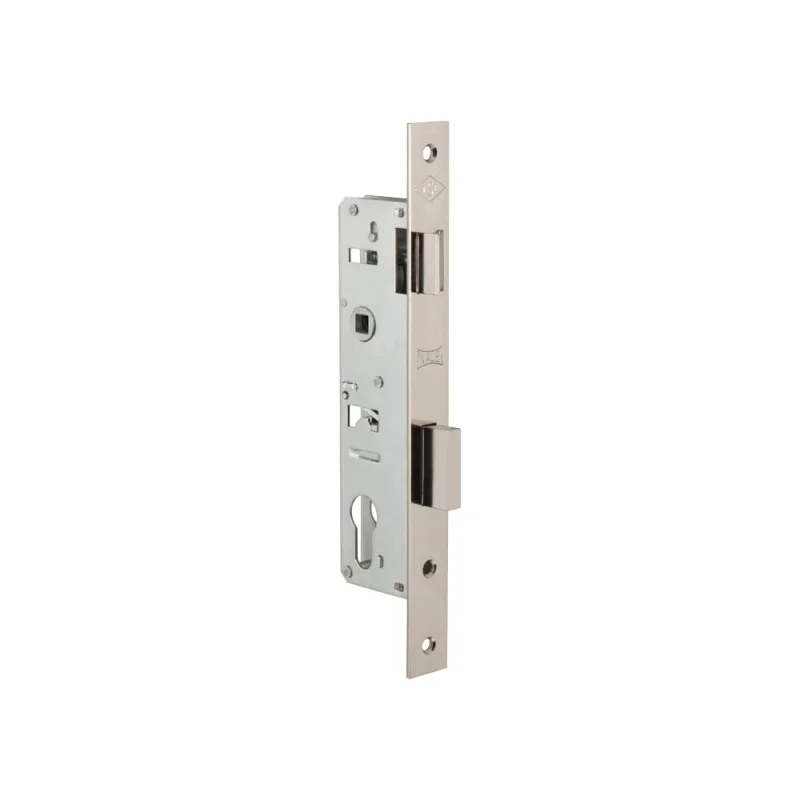 Корпус узкопрофильного замка с защёлкой KALE KILIT 153 (25 mm) w/b (никель) 15325000078 10230