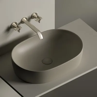 Умывальник чаша Ceramicanova Element накладная, овальная 600x415x135 мм CN6047MC