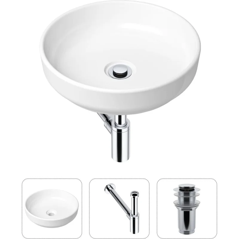 Накладная раковина для ванной Lavinia Boho Bathroom Sink Slim в комплекте 3 в 1 21520167