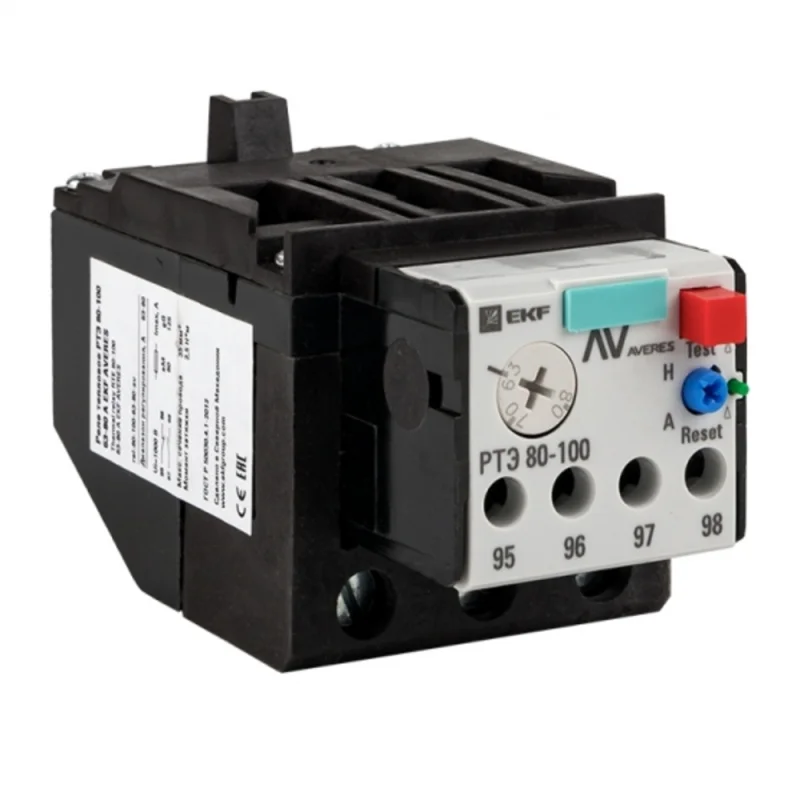 Реле тепловое EKF РТЭ 80-100 57-70А 660 В 70 А тип AC (rel-80-100-57-70-av)