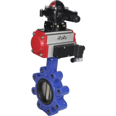 Затвор DN.ru QT450-304-EPDM-2W-Fb-H Ду80 Ру16 LUG пн.привод, пн.распределитель, БКВ D050-50776