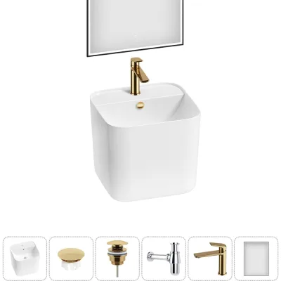 Набор Wellsee 6 в 1 M1 Limited Edition подвесная раковина 45x42 см 20219074R