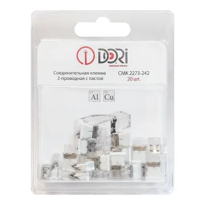 Соединительная 2-проводная клемма DORI CMK 2273-242 с пастой (20 шт.) 47117