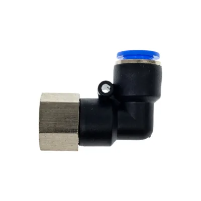 Фитинг цанговый угловой 10 мм, внутр. резьба 3/8", пластик, тип PLF TITAN LOCK TLP-PLF10-03