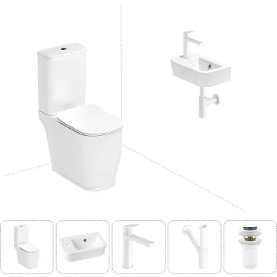 Унитаз-компакт Lavinia Boho Bell Pro в комплекте 5 в 1 для туалета 202008549