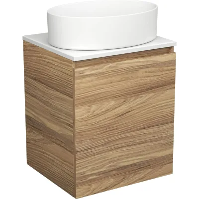 Тумба Bauedge Bau Dream Blackwood 50 с дверцей, раковина BAU Nimb 50x36 SD3037