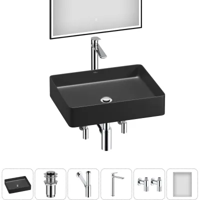 Набор Wellsee 6 в 1 FreeDom 2.0 накладная раковина 51x40 см 20217923R