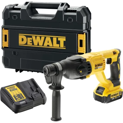 Аккумуляторный перфоратор DEWALT DCH133M1, 18 В, 2.6 Дж, 5500 уд/мин, с АКБ 4 Ач и ЗУ, в кейсе TSTAK DCH133M1-QW