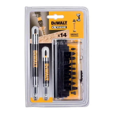 Бита DEWALT PH1, PH2, PH3, PZ1, PZ2, PZ3, SL6, T20, T25, T30, 25 мм, 14 шт DT70512T-QZ