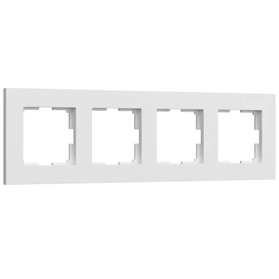 Рамка Werkel Slab четырехместная белая софт (a062797)