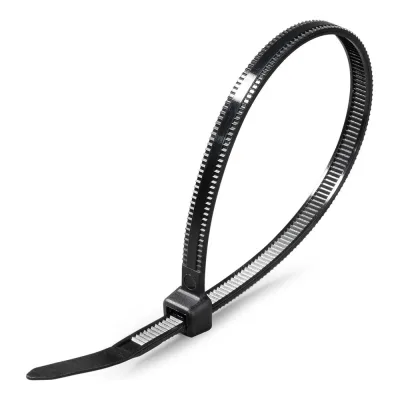 Стяжка нейлоновая Fortisflex КСС «MULTILOCK» 4x200, черный, 100 шт. 102316