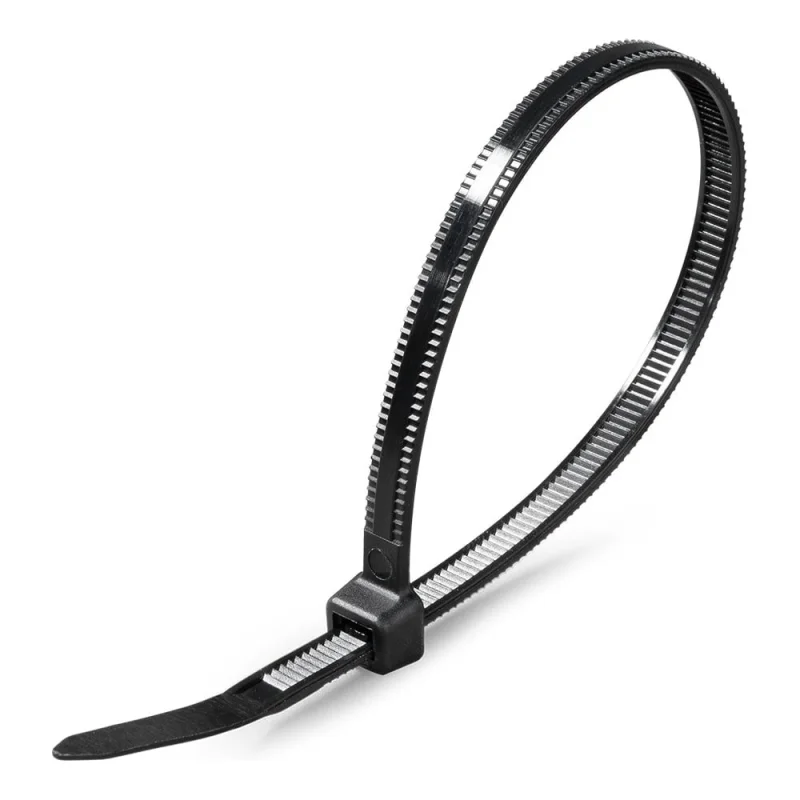 Стяжка нейлоновая Fortisflex КСС «MULTILOCK» 4x200, черный, 100 шт. 102316