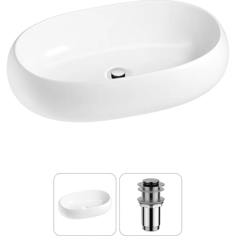 Комплект 2 в 1 Lavinia Boho Bathroom Sink накладная раковина 56x33 см, состоит из 3331109 20215079R