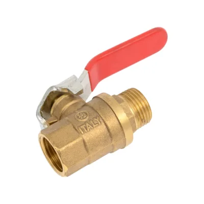 Шаровой кран SMT 1/2"МхF, красная ручка, латунь 521H6604R