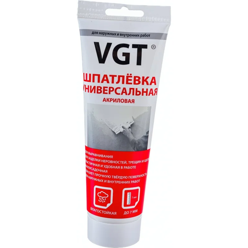 Шпаклевка универсальная акриловая для наружных и внутренних работ VGT 0,33 кг 11606601
