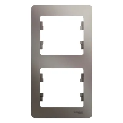 Рамка Systeme Electric Glossa двухместная платина (GSL001206)