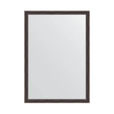 Зеркало EVOFORM в багетной раме - витой махагон 28 mm (48x68 cm) 0624