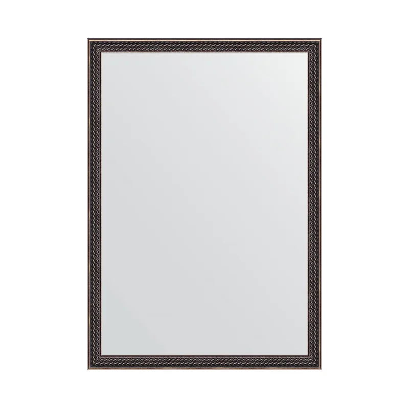 Зеркало EVOFORM в багетной раме - витой махагон 28 mm (48x68 cm) 0624