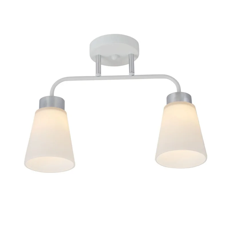 Люстра потолочная Schaffner Fattore E27 80 Вт 12 кв.м (4555-2 WH-CR)