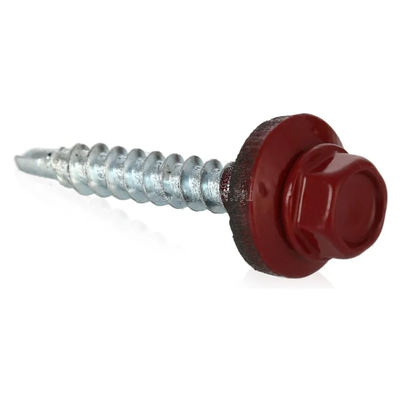 Кровельный саморез Rizzel 4,8x19 RAL 3011 сверло №2, 400 шт 00000336126