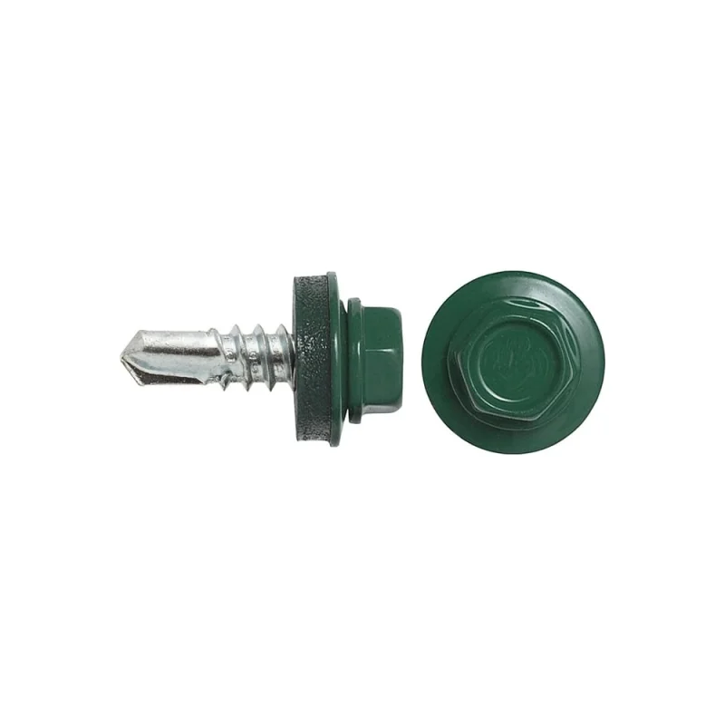 Кровельный саморез SWFS RAL-6005, ZP, 4.8х51 мм, 200 шт., контейнер тов-091255