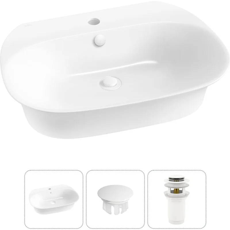 Набор Wellsee 3 в 1 Excellence Pro накладная/подвесная раковина 60x47 см 20217005R