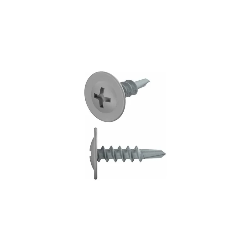 Саморез с прессшайбой STARFIX 4,2x16 мм, цинк, со сверлом, RAL 7004, 50 шт. SMZ1-87302-50