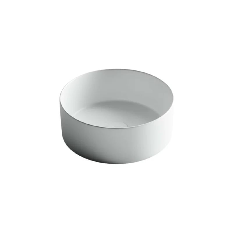 Умывальник чаша Ceramicanova Element накладная, круглая, цвет белый матовый 358х358х137мм CN6032MW