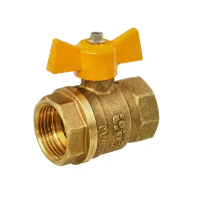 Кран шаровой газовый БАЗ 1 ВР(г) х 1 ВР(г) бабочка (БАЗ.А10.1.25.НГ.40)