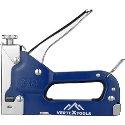 Степлер строительный для скоб Vertextools (0042-05) тип 53 с регулировкой удара стальной