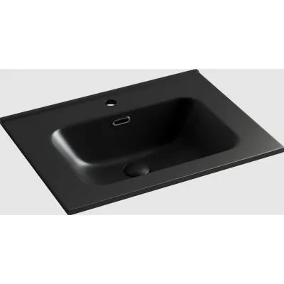 Накладной прямоугольный умывальник Ceramicanova Element черный матовый, 610x465x180 мм CN7001MB