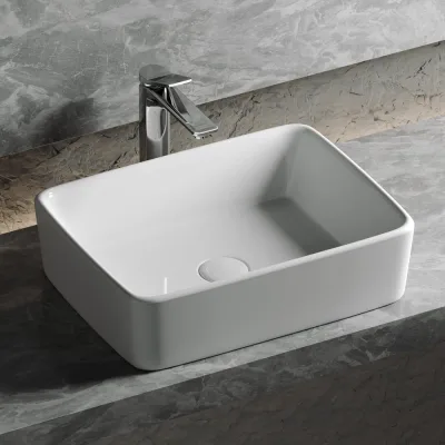 Умывальник чаша Ceramicanova Element накладная, прямоугольная 480x370x130 мм CN6037