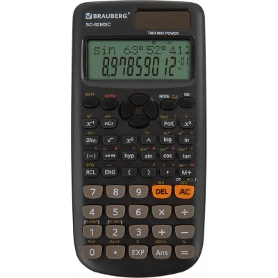 ΠΠ°Π»ΡΠΊΡΠ»ΡΡΠΎΡ ΠΈΠ½ΠΆΠ΅Π½Π΅ΡΠ½ΡΠΉ BRAUBERG Sc-82msΡ (165x84 ΠΌΠΌ), 240 ΡΡΠ½ΠΊΡΠΈΠΉ, 10+2 ΡΠ°Π·ΡΡΠ΄ΠΎΠ², Π΄Π²ΠΎΠΉΠ½ΠΎΠ΅ ΠΏΠΈΡΠ°Π½ΠΈΠ΅ 271722