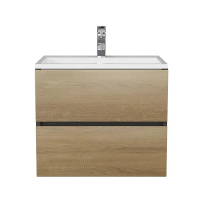 Подвесная тумба под раковину для ванной Uperwood Barsa_60 см, черная/дуб сонома 2930205257