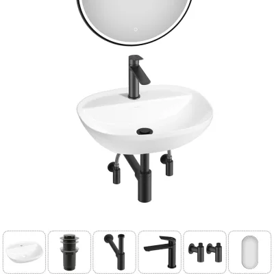 Набор Wellsee 6 в 1 Cute Twin R накладная раковина 50x42 см 20218956R