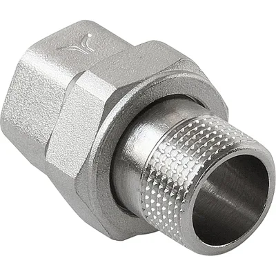 Соединение PRO AQUA разъемное, прямое, резьбовое, Н/В, ШК 1/2 10-m15-f15xb