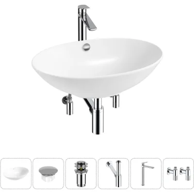 Набор Wellsee 6 в 1 Bliss накладная раковина 63x42 см 20217162R