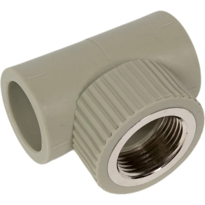 Комбинированный тройник TEBO PPR 32x1" ВР серый 031040310