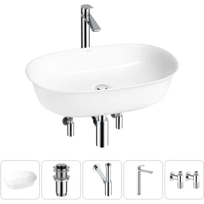 Набор Wellsee 5 в 1 Brillant iCon накладная раковина 60x40 см 20214655R