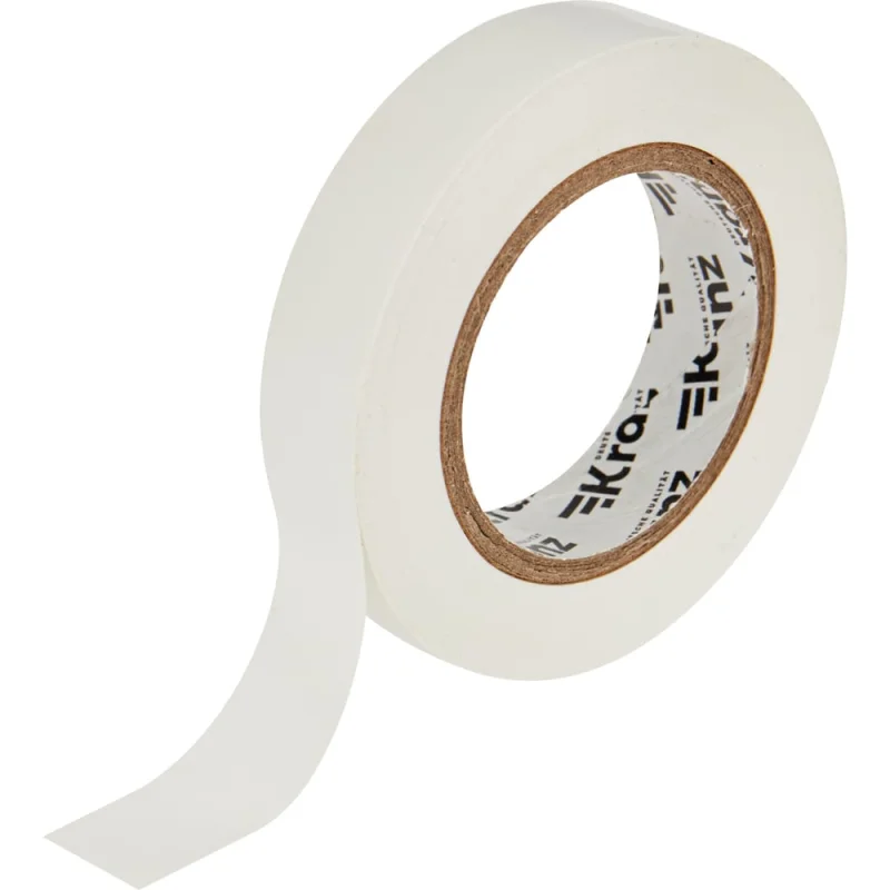 Изолента ПВХ KRANZ 0,13х15 мм, 20 м, белая KR-09-2601
