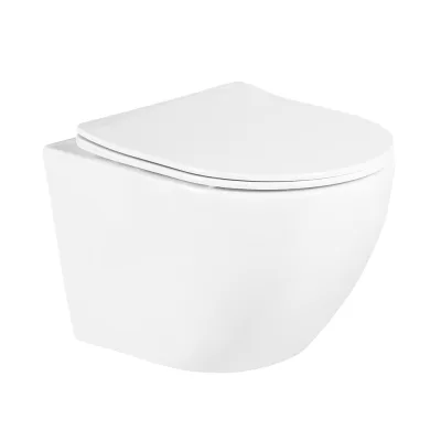 Подвесной унитаз BelBagno UNO безободковый с сиденьем Soft Close BB3105CHR/SC