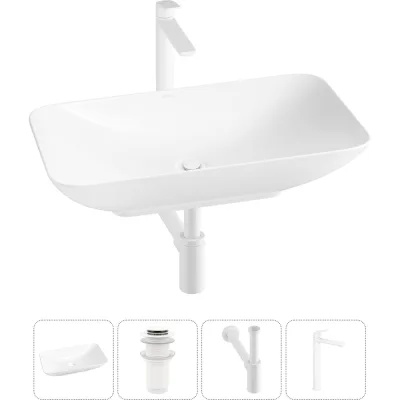 Набор Wellsee 4 в 1 Demure накладная раковина 70x38 см 20214610R