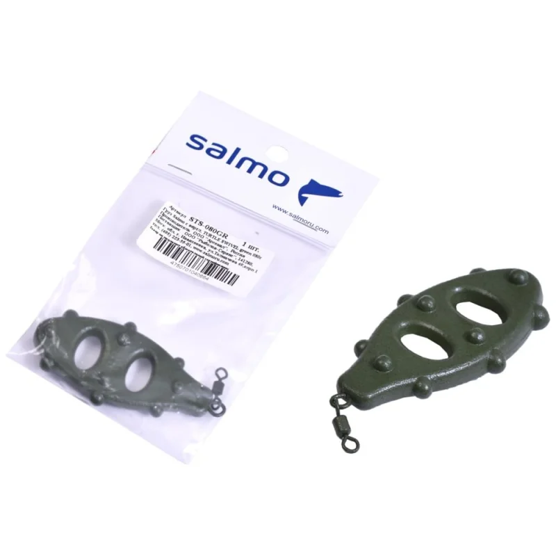 Груз с вертлюгом SALMO TURTLE SWIVEL green 080г STS-080GR