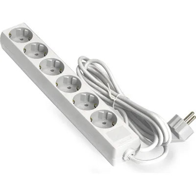Удлинитель ExeGate ECE-6-1.8W 6 евророзетки с заземлением, 1.8м, белый 285830