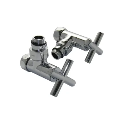 Угловой кран-вентиль SMT ручка крест, хром, 3/4х1/2г/ш, 2 шт 8200-1SCH0405/2