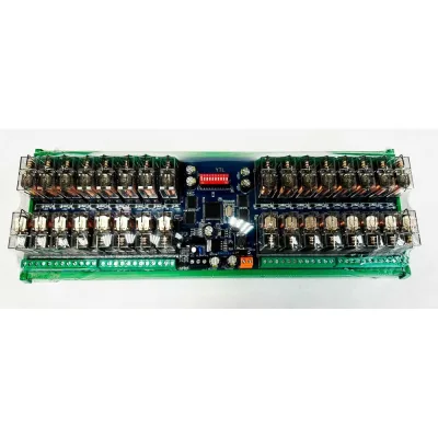 Релейный модуль FOSHAN QINGJUN ELECTRONICS 32 канала, управление по RS485 протокол Modbus-RTU 32-Channel RS485 Relay Module