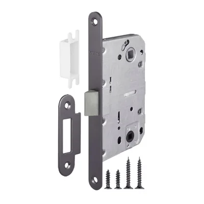 Замок врезной Fuaro Plastic P96WC-50 для межкомнатной двери под фиксатор графит